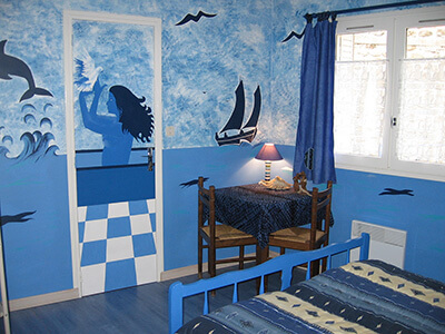 Chambre d'hôte bleue