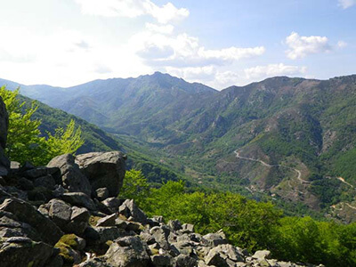 Paysages des jeunes volcans d'Ardèche